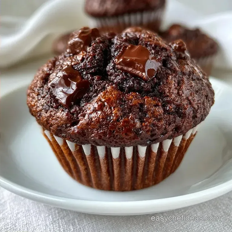 Ultra-Moist Double Chocolate Muffins