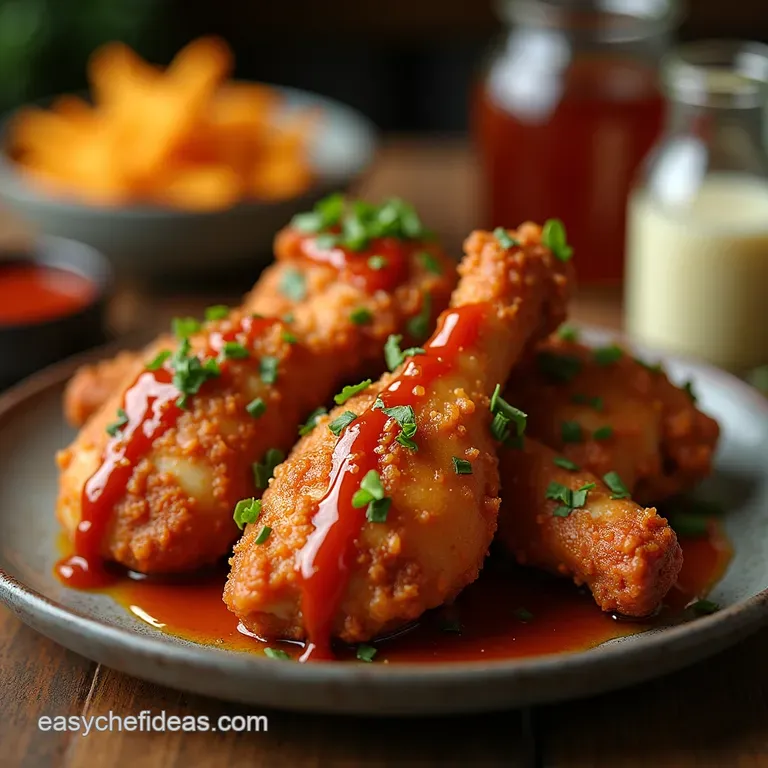 Seoul Sizzler the Doublefried Crispy Korean Chicken with Sticky Gochujang Glaze presentation