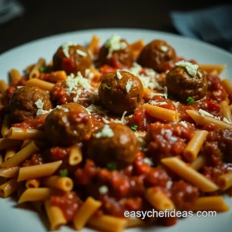 Dump and Bake Meatball Casserole presentation