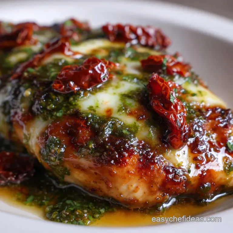 Baked Pesto Chicken with Mozzarella Quick Weeknight Italian Meal