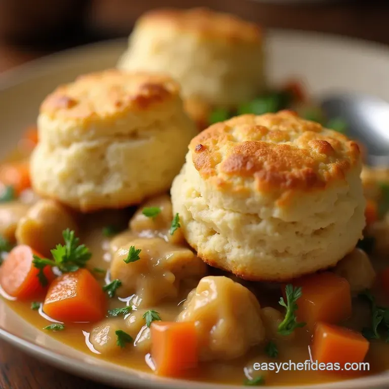 Mums Shortcut Chicken Biscuits Stew Comfort Food in Under an Hour presentation