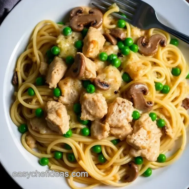 Easy Chicken Tetrazzini: a Creamy Comfort Dish presentation
