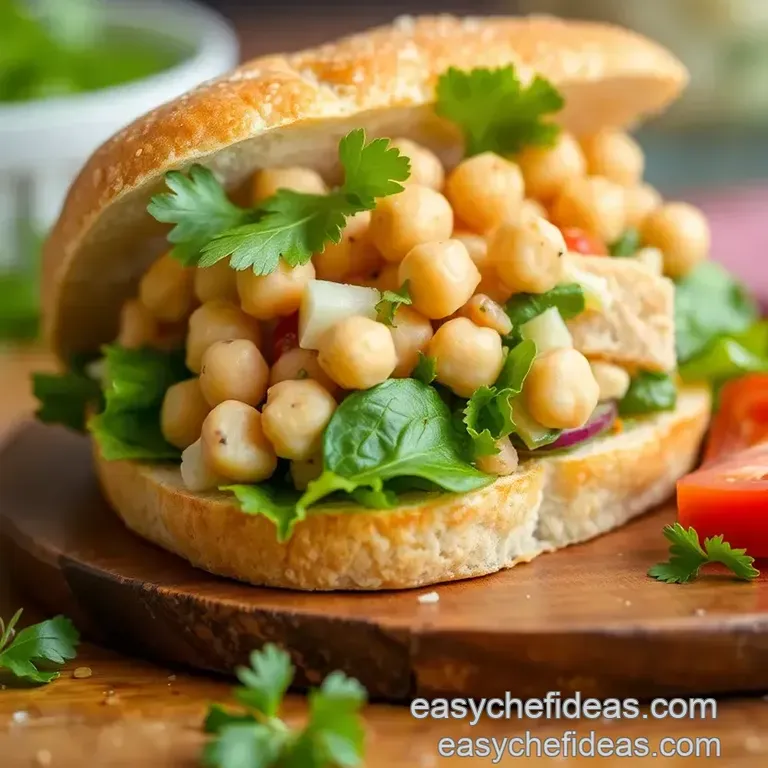 Easy Chickpea Salad Sandwich Delight presentation
