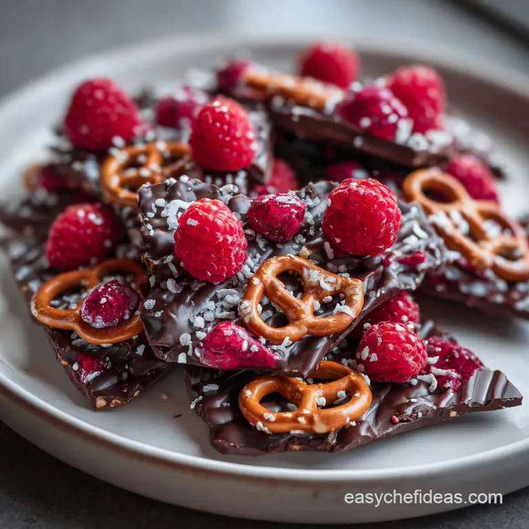 Elegant arrangement of chocolate pretzels on a white plate with pink sugar sprinkles. Sweet treat for a Valentine's day ce...