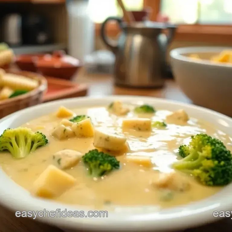 Easy Creamy Broccoli Cheddar Soup