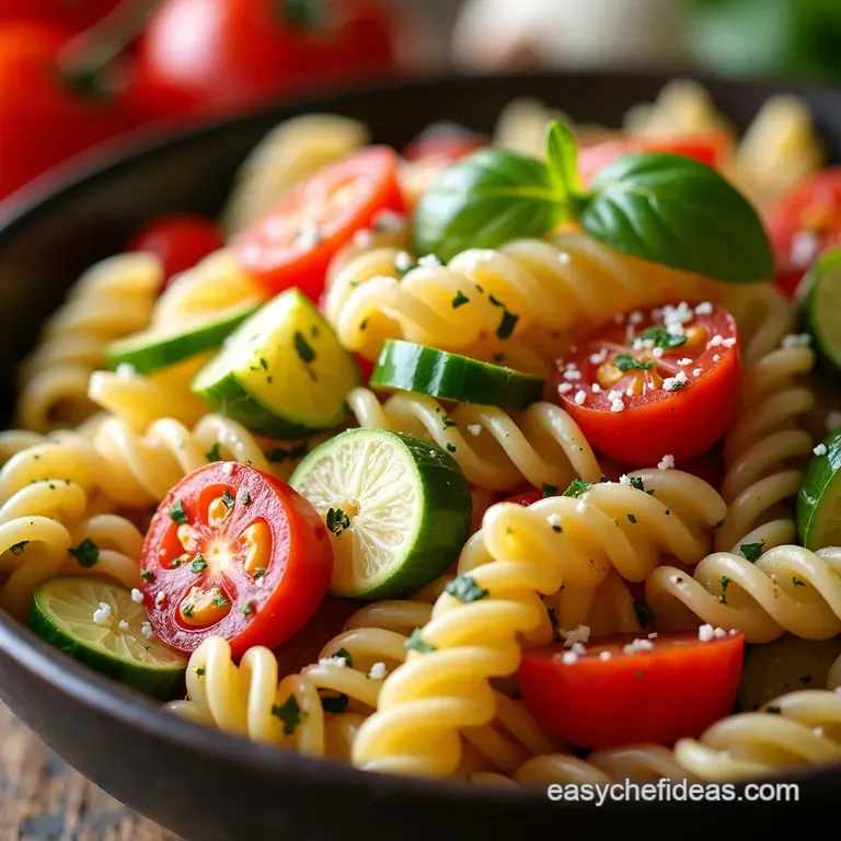 Easy Greek Pasta Salad a Sunshinefilled Bowl presentation