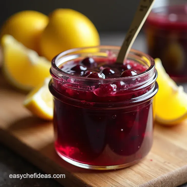 Sunshine in a Jar Quickset Lemon Blueberry Jam presentation