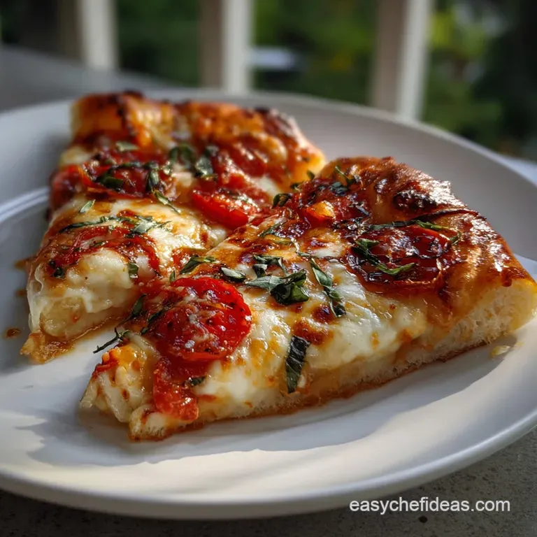 Easy Margherita Pizza Recipe Noyeast Skinnytaste presentation