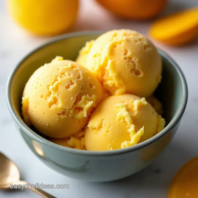 NoChurn Sunshine The Easiest Ever Creamy Mango Ice Cream