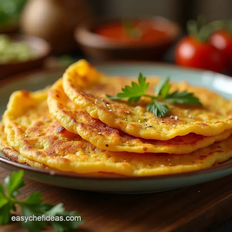 The Sunshine Savoury Pancake Authentic Easy Besan Chilla Gram Flour Crepes presentation