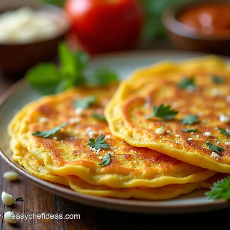 The Sunshine Savoury Pancake Authentic Easy Besan Chilla Gram Flour Crepes