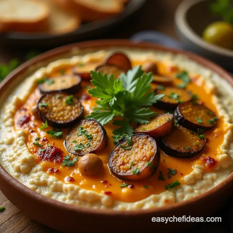The Ultimate Smoky Aubergine Dip Restaurantquality Baba Ghanoush presentation