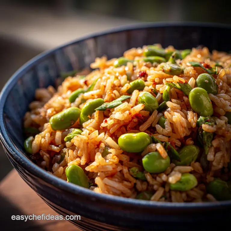 Asian Edamame Fried Rice: Wok-Starred Ginger Edamame Marvel presentation