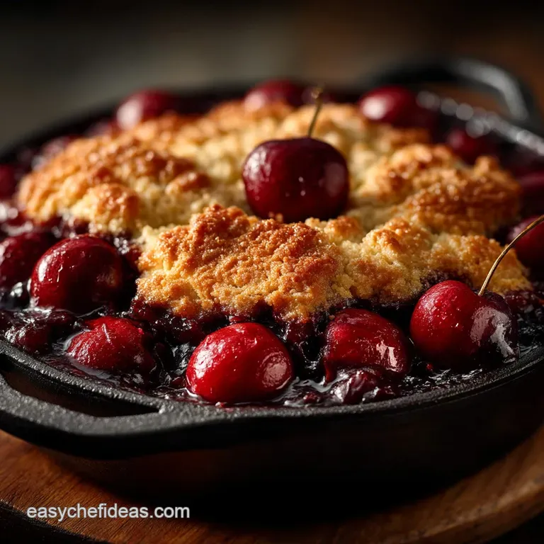 The Bank Holiday Bake Effortless Cherry Cobbler with a Creamy Biscuit Topping presentation