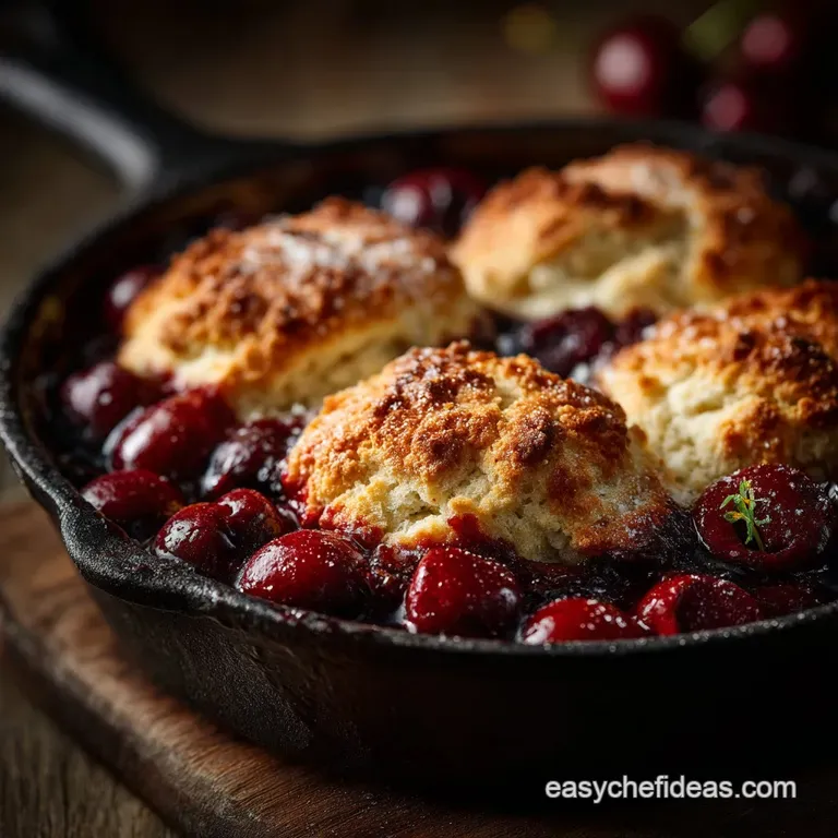 The Bank Holiday Bake Effortless Cherry Cobbler with a Creamy Biscuit Topping