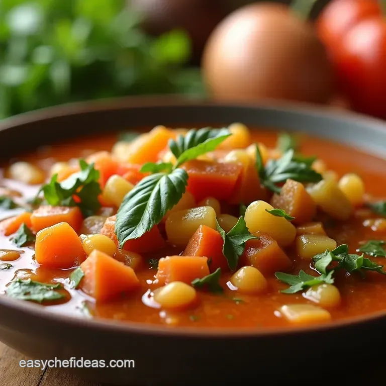 Effortless Garden Slow Cooker Vegetable Soup presentation