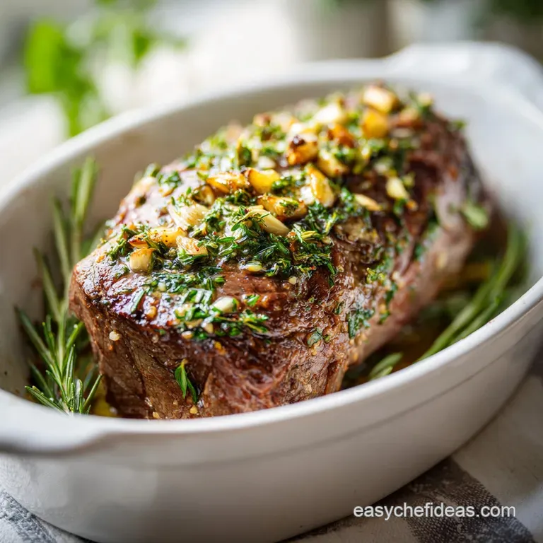 Fall Apart Sirloin Tip Roast with Garlic and Herbs