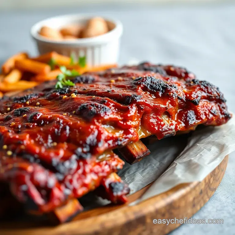 Fall-Off-The-Bone Bbq Ribs presentation