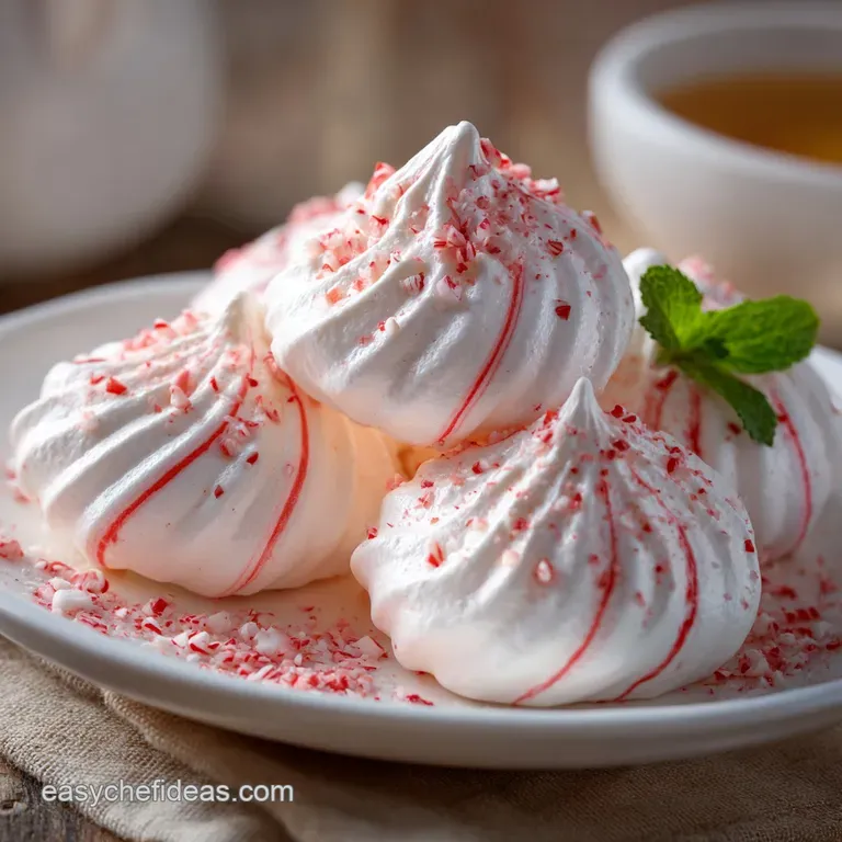 Peppermint Meringue Cookies: Winter Wonderland Festive Fancies presentation
