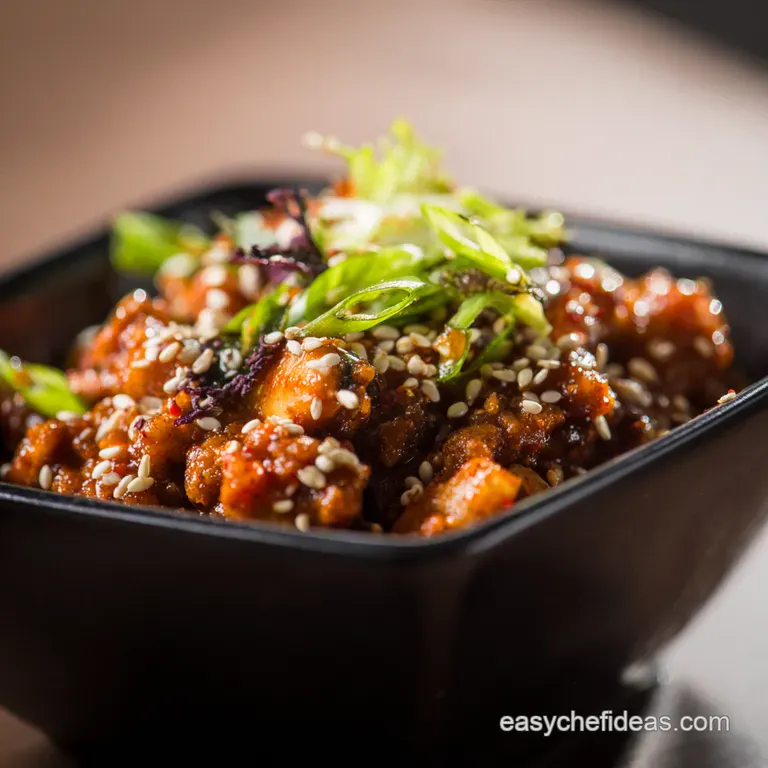 Firecracker Chicken: Spicy Korean Braised Chicken (Dakdoritang) presentation