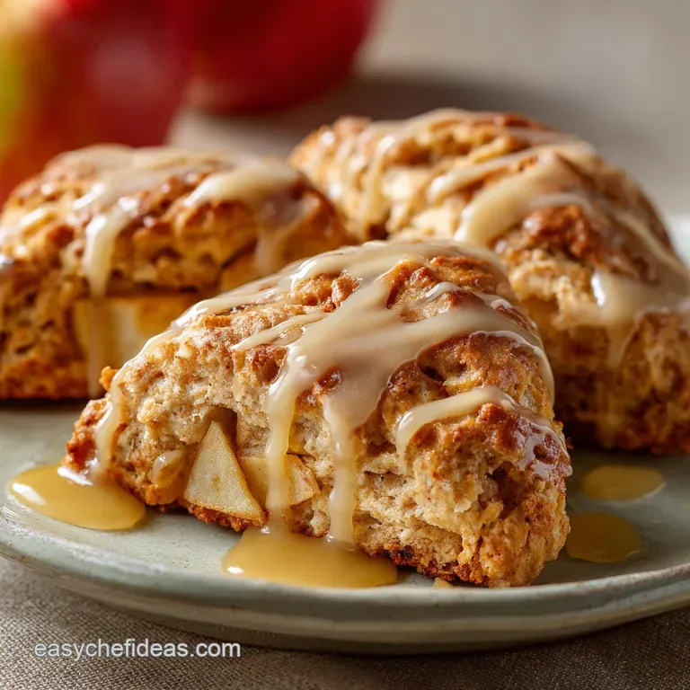 Apple Scones with Spiced Glaze: Achieving the Flaky Autumn Crumb