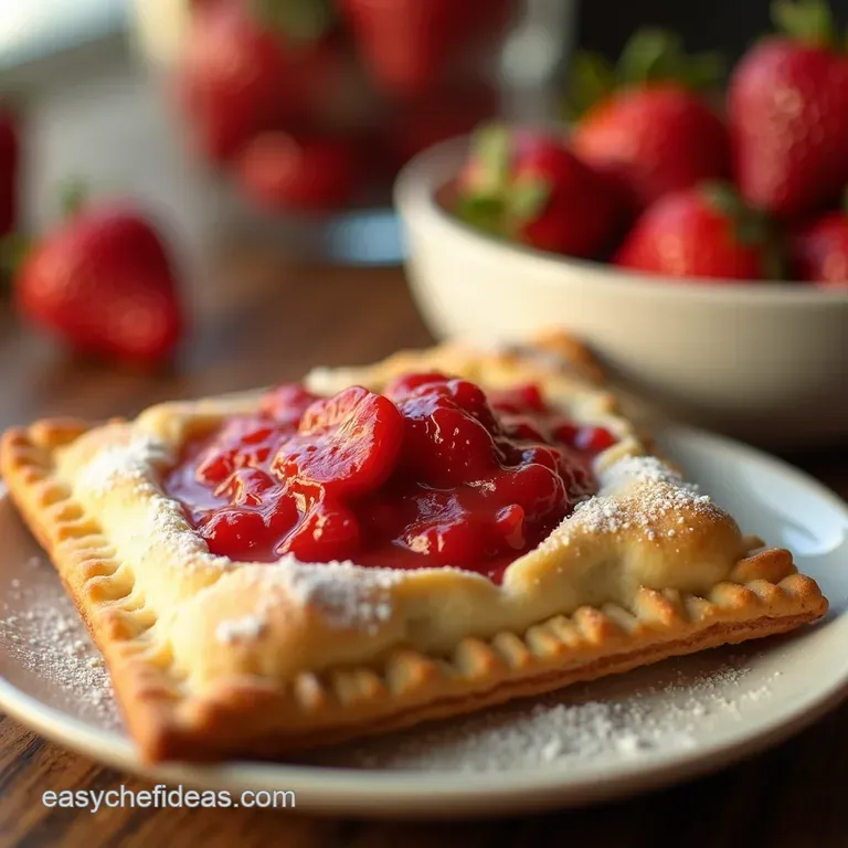 Properly Buttery Homemade Strawberry Pop Tarts a Flaky Fruity Delight presentation
