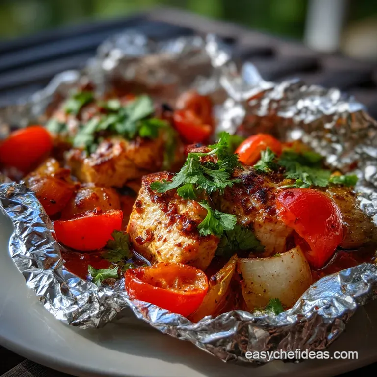 Simple Camping Recipe with Foil Pack Chicken