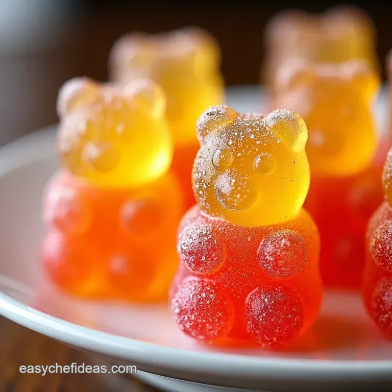 Frozen Gummy Bear Elderflower Champagne Gelee Bites