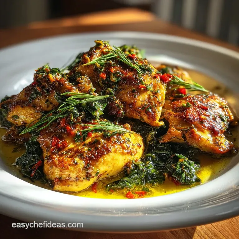 Perfectly seared chicken breast drizzled with garlic butter sauce, alongside vibrant green asparagus spears and a lemon we...