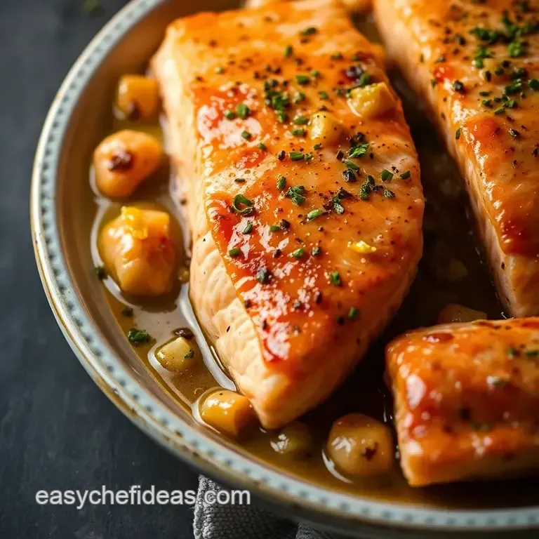 Garlic Butter Salmon with Lemon and Herbs presentation