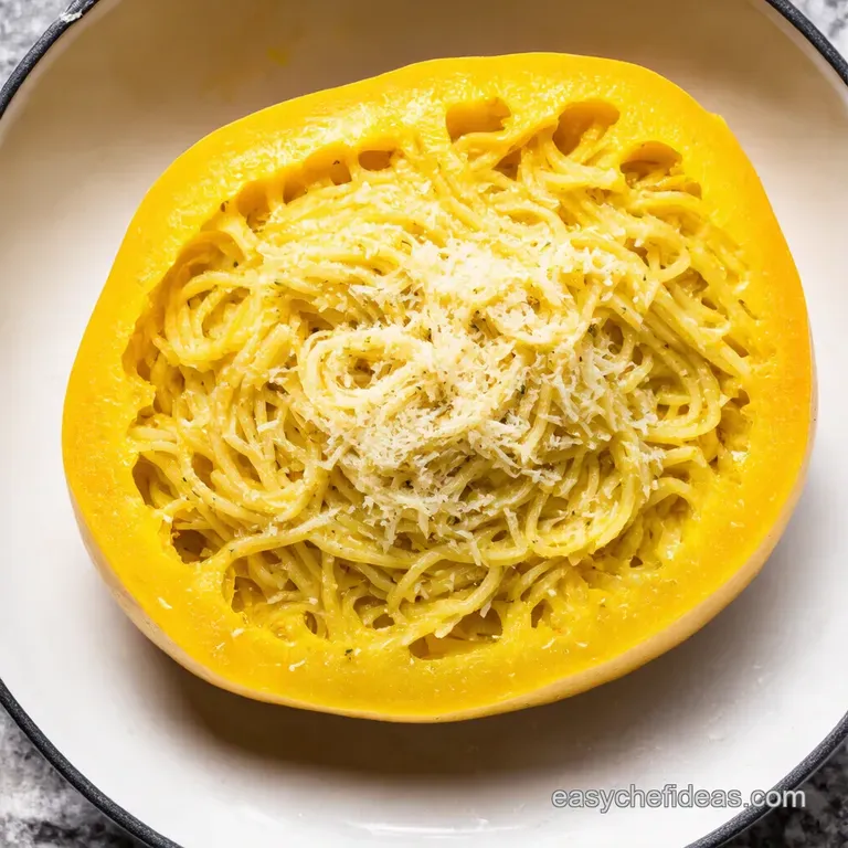 Garlic Parmesan Bliss the Easiest Spaghetti Squash Youll Ever Make presentation