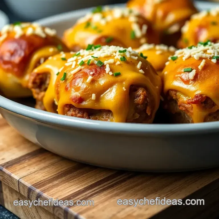 Garlic Parmesan Cheeseburger Bombs presentation