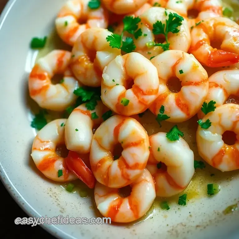 Garlicky Goodness: Quick & Easy Shrimp Scampi presentation