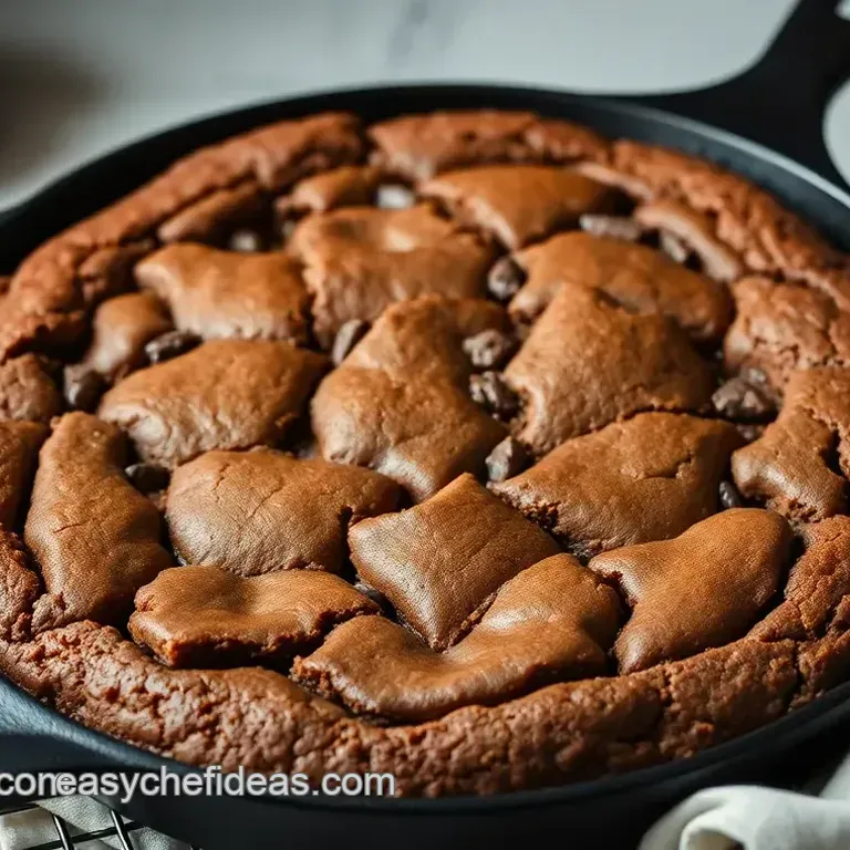 Giant Chocolate Chunk Skillet Cookie