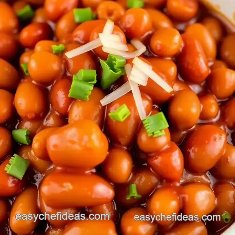 Spicy Gochujang Pit Beans presentation