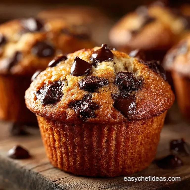Golden Brown Bliss Classic Chocolate Chip Muffins Thatll Make You Famous presentation