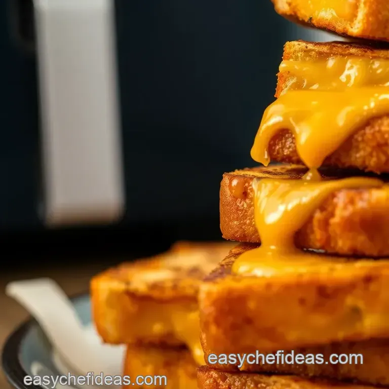 Golden Glory: the Perfect Air Fryer Grilled Cheese presentation