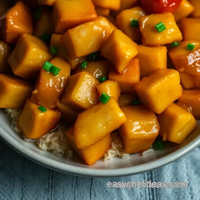 Golden Honey Glazed Chicken presentation