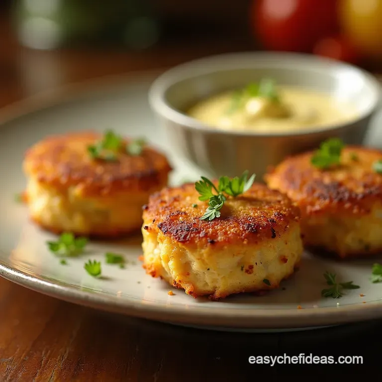 Jumbo Lump Gold the Ultimate Old Bay Crabcakes with Lemonherb Aioli presentation
