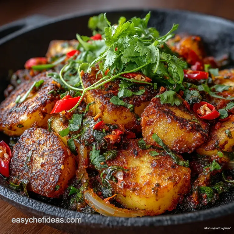 Golden Spiced Potato Masala Aloo Bhaji the Essential Dosa Filling presentation