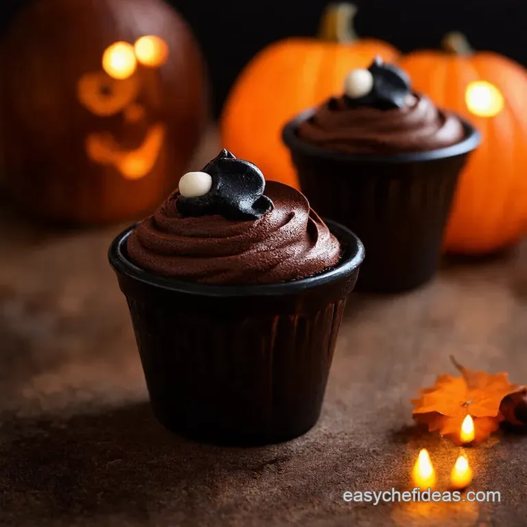 Graveyard Chocolate Mousse Pots presentation
