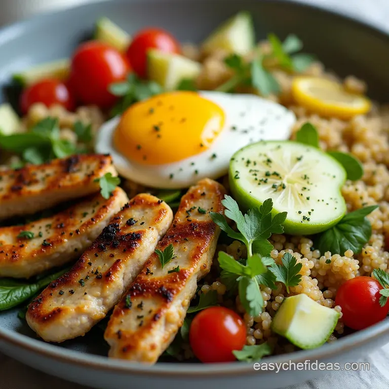 SunDrenched Greek Chicken Quinoa Bowls with Zesty LemonHerb Vinaigrette