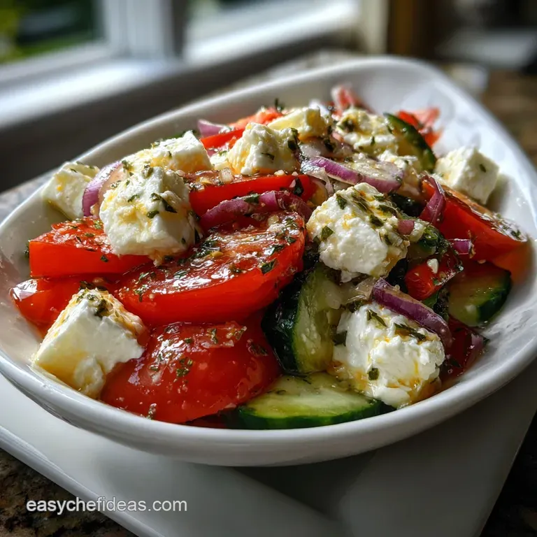 Greek Cucumber Salad: Horiatiki Style