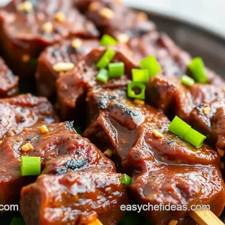 Grill Mongolian Beef Skewers