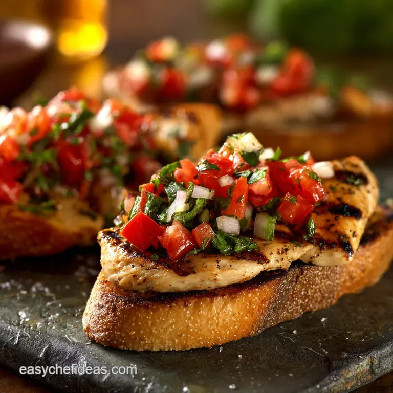 Grilled Chicken Bruschetta a Bright Mediterranean Supper Ready in 65 Mins presentation