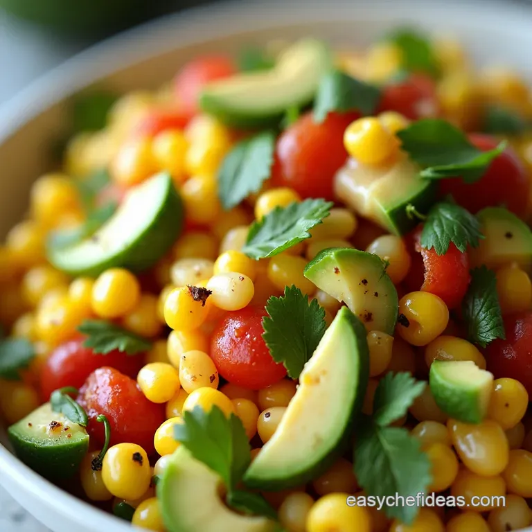 Grilled Corn and Avocado Salad with ChipotleLime Zing