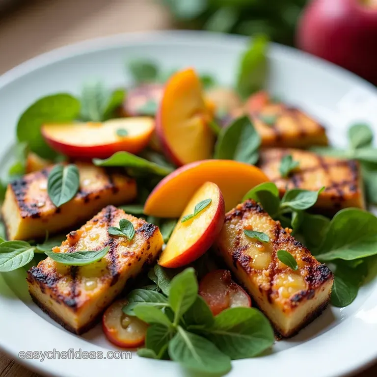 Grilled Halloumi Peach Summer Salad