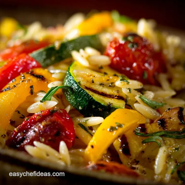 Grilled Vegetable Orzo Pasta Salad: Smoky Charred Goodness