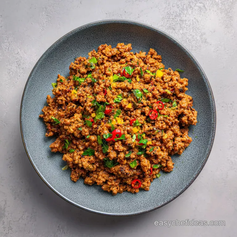 Ground Beef Recipe with Garlic and Herbs