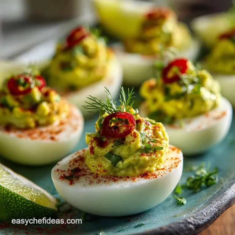 Guacamole Deviled Eggs: The Zesty Creamy Avocado Appetizer